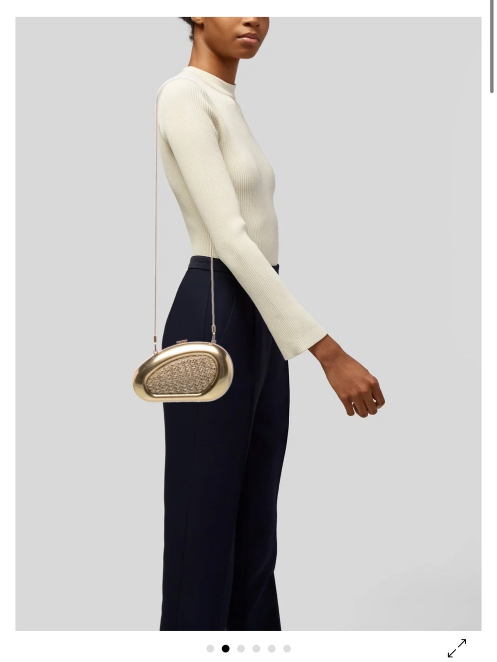 Jonathan Simkhai Luna Raffia Oval Clutch (NWT)